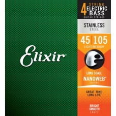Corde per Basso elettrico Elixir 146 77 Electric Bass Stainless Steel Nanoweb