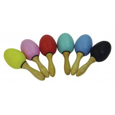 Coppia di mini Egg Shakr uova maracas in Plastica + manico Rosa shaker