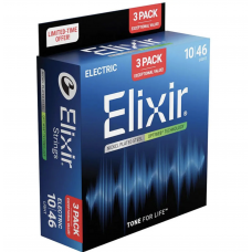 Elixir 3  Pack Electric Nickel Plated Steel Optiweb 10 - 46 light 16572