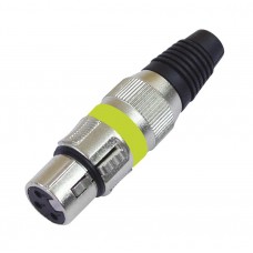 Connettore saldare XLR Microfonico femmina Giallo