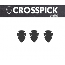 3 Plettri  CROSSPICK Delrin spessore 1.00 mm  NERO per  chitarra elettrica