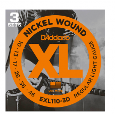 3 Set D'addario EXL 110- 3D corde per chitarra elettrica 10- 46  Regular Light