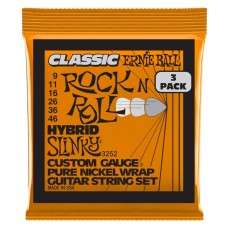 Ernie Ball 3252 3 Pack  Hybrid Slinky Classic RnR PK 9 46