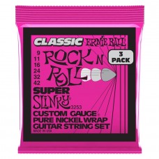 Ernie Ball 3253  3 Pack Super Slinky Clas RnR  9- 42 per chitarra elettrica