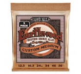 Ernie Ball 3543  3 Pack  Erthwd Custom Med Phos 12.5 56