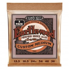 Ernie Ball 3543  3 Pack  Erthwd Custom Med Phos 12.5 56