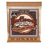 Ernie Ball 3545 3 Pack  Erthwd Custom Light Phos 11.5 54