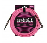 Cavo strumenti Ernie Ball - 6065 Cavo Braided Neon Pink 7,62 m