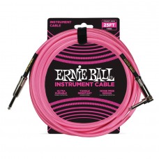 Cavo strumenti Ernie Ball - 6065 Cavo Braided Neon Pink 7,62 m