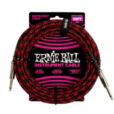 Cavo strumenti Jack-Jack dritto 76 cm intessuto nero rosso Ernie Ball 6398