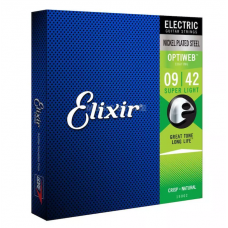 Muta Set  corde per chitarra elettrica  Elixir Optiweb 09 - 46  light 19027