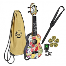 KIT  Ukulele  soprano  EL Muerto  + accessori e borsa  KEIKI K2 - EM  Ortega