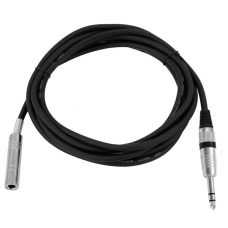 Cavo Prolunga  Cuffia jack 6,3 stereo  6 metri Omnitronic