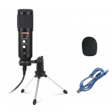 Microfono a condensatore USB da studio + supportoda  PA MC USB2 AudioDesign Pro