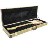 Custodia in legno per chitarra elettrica Telecaster Stratocaster Tweed Dimavery 
