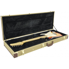 Custodia in legno per chitarra elettrica Telecaster Stratocaster Tweed Dimavery 