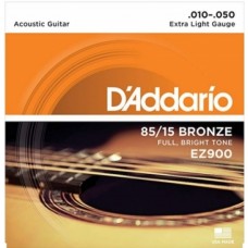 Muta corde chitarra acustica D'ADDARIO EZ-900 extra Light 010-050