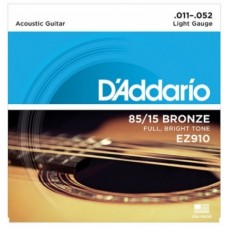 Muta corde chitarra acustica  D'ADDARIO EZ-910 Light 011-052