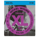 MUTA CORDE CHITARRA ELETRICA 09 - 042 D'ADDARIO EXL 120  Super Light