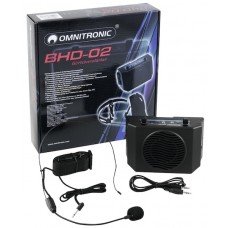 Amplificatore a cintura  con altoparlante + Microfono Headset Omnitronic BHD-020