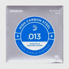 Corda singola PL013-5 D'addario in acciaio Set 5 corde per chitarra